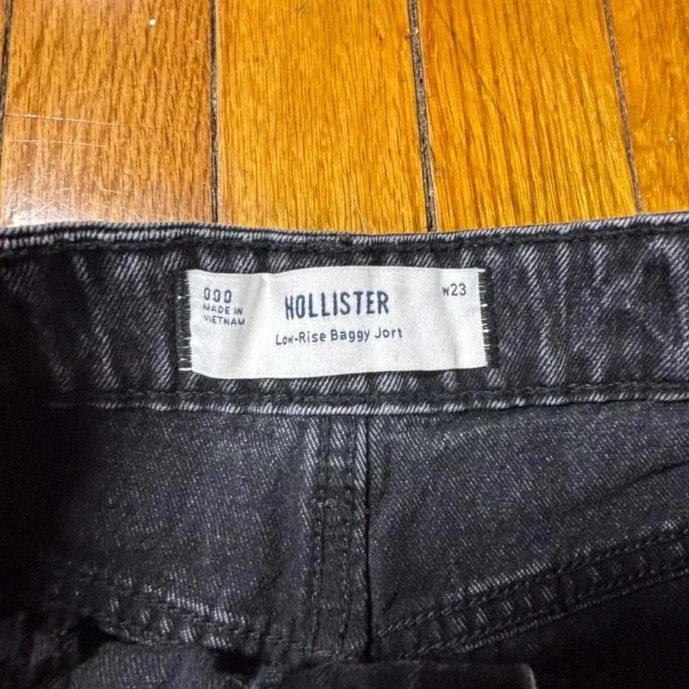 Hollister black Y2K low rise baggy shorts Streetwear skater 15x18 - Picture 3 of 8